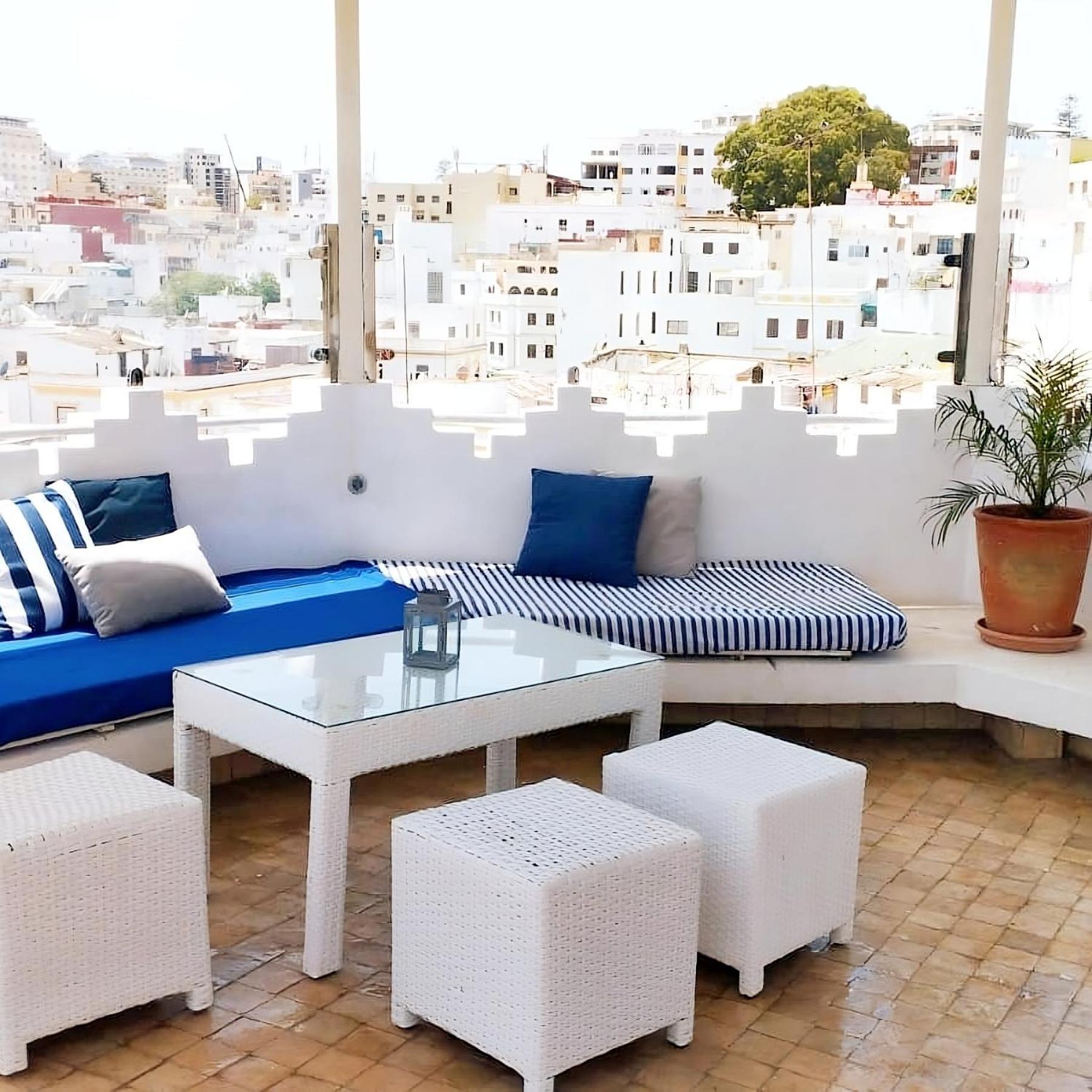 Maison Medina, Terrasse Panoramique, Vue Mer タンジェ エクステリア 写真